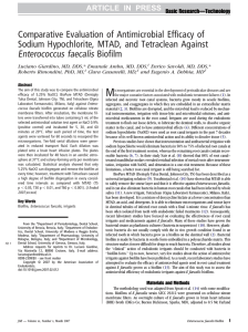 Comparative Evaluation of Antimicrobial Efficacy of Sodium