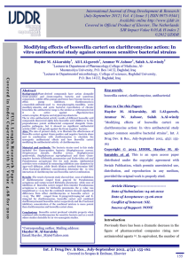 Modifying effects of boswellia carteri on clarithromycine action: In