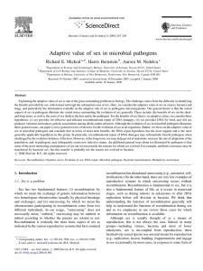 Adaptive value of sex in microbial pathogens