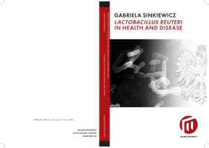 gabriela sinkiewicz lactobacillus reuteri in health and disease