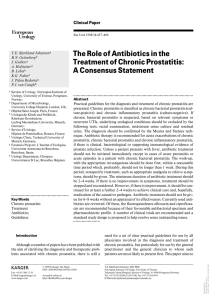 The Role of Antibiotics in the Treatment of Chronic Prostatitis: Clinical Paper