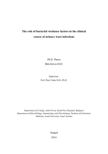 The role of bacterial virulence factors in the clinical Ph.D. Thesis