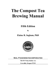 The Compost Tea Brewing Manual Fifth Edition Elaine R. Ingham, PhD