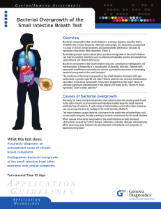 Bacterial Overgrowth of the Small Intestine Breath Test G / I