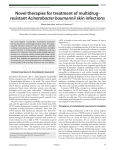 Novel therapies for treatment of multidrug- Acinetobacter baumannii Mircea Radu Mihu
