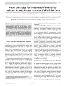 Novel therapies for treatment of multidrug- Acinetobacter baumannii Mircea Radu Mihu