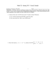 Math 321- Spring 2013 - Exam2 Sample