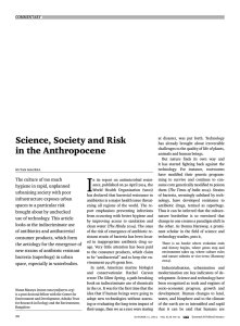 Science, Society and Risk in the Anthropocene