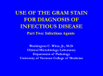 USE OF THE GRAM STAIN FOR DIAGNOSIS OF INFECTIOUS DISEASE