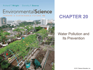 CHAPTER 20 Water Pollution and Its Prevention © 2011 Pearson Education, Inc.