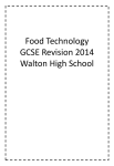 Food Technology GCSE Revision 2014 Walton High School