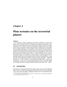 Chapter 4: Plate tectonics on the terrestrial planets