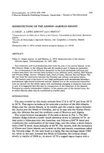 SEISMOTECTONIC OF THE AZORES-ALBORAN - UPStrat-MAFA