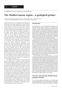 The Mediterranean region—a geological primer