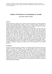 Outlines of Holocene Geomorphology of Anatolia