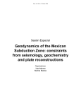 Geodynamics of the Mexican Subduction Zone: constraints from