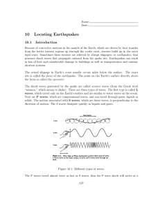 (Wed) Locating Earthquakes