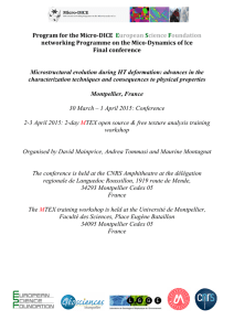 Final program with abstracts - Laboratoire de Glaciologie et
