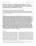 Different Patterns of Autobiographical Memory Loss in Semantic