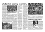 Bhutan Hall opening ceremony