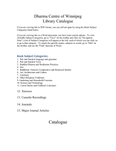 Library Catalogue - Dharma Centre of Winnipeg