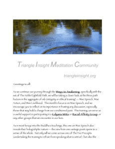 November 2015 - Triangle Insight Meditation Community