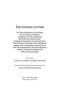 THE GOLDEN LETTERS