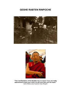 geshe rabten rinpoche - Dorje Shugden and Dalai Lama
