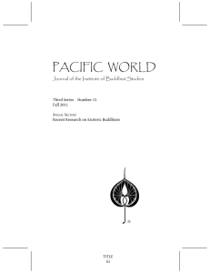 pacific world - Institute of Buddhist Studies