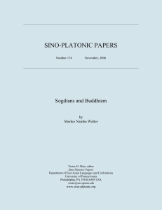 Sogdians and Buddhism - Sino