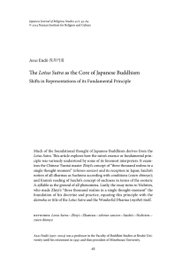 The Lotus Sutra as the Core of Japanese Buddhism