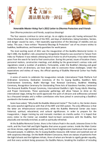 Venerable Master Hsing Yun`s 2012 Letter to Dharma Protectors