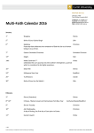 Multi-faith Calendar 2016