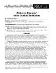 Nichiren Shoshu/ Soka Gakkai Buddhism Profile