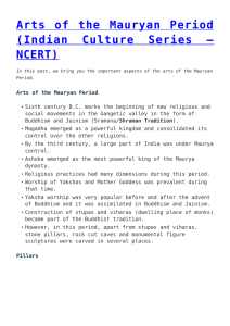 Arts of the Mauryan Period (Indian Culture Series – NCERT)
