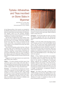 Tipitaka Atthakathas and Tikas inscribed on Stone Slabs in Myanmar