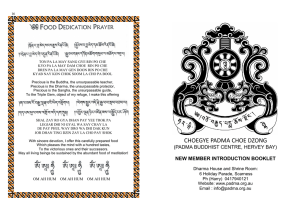 New member booklet - Padma Buddhist Centre HOME