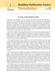A Look at the Kalama Sutta - Buddhist Publication Society