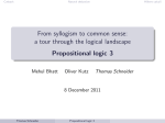 Propositional logic 3 - Informatik - FB3