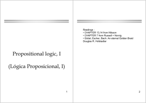 Propositional logic, I (Lógica Proposicional, I)