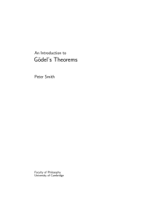Gödel`s Theorems