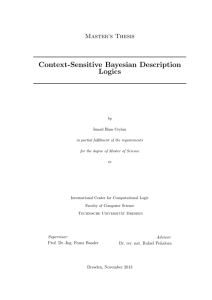 Context-Sensitive Bayesian Description Logics