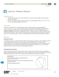 Lesson 21: Ptolemy`s Theorem