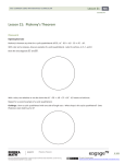 Lesson 21: Ptolemy`s Theorem