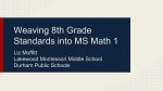 Weaving 8th Grade Standards Into MS Math 1 Instruction
