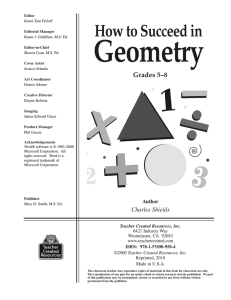 Geometry How to Succeed in Grades 5–8