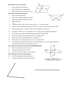 STUDY GUIDE for Unit 1 Test Geometry 1. Z?