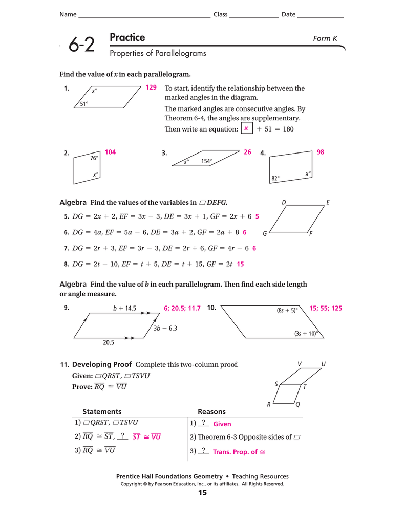 properties-of-parallelograms-worksheet