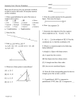 Geometry Unit 1 Review Worksheet Please put