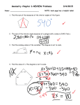 Geometry Chapter 6 REVIEW Problems 3/4/2015